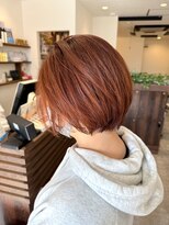 オーバルヘアー(OVAL hair)&nbsp;ショートボブ/明るめオレンジ