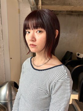 ダンボ(DUMBO) 【yosuke】ボブ/ワインレッド/イヤリングカラー