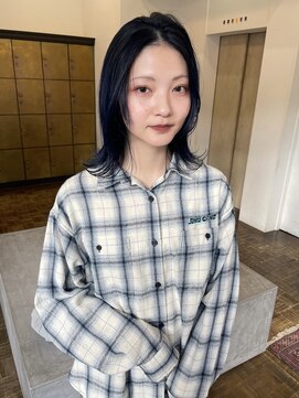 ヘアーアイスカルテット(HAIR ICI QUARTET) 大人可愛い韓国春レイヤーブルーカラー透明感カラー