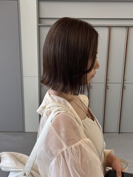 ローレンアオ(LOREN AO) 【LOREN AO】ダークグレージュ/ボブ/ダブルカラーブリーチ