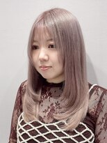 アリュア(Allure)&nbsp;ピンクグレージュ/ピンクカラー/レイヤーカット/ロングレイヤー