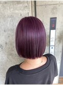 【LANY横浜】暗めラベンダー×ストレート仕上げ