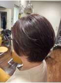 大人艶ショートボブ丸み美シルエット
