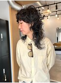 おしゃれ女子ウルフレイヤーパーマ