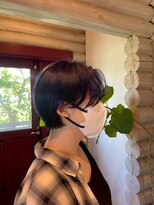 クレエ ヘアー デザイン(creer hair design)&nbsp;丸みショート大人ボブ耳だしショートハイライトカラーミニボブ