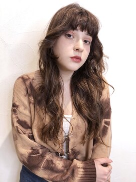 アイティー バイ アルバム 中野店(IT by ALBUM) ウルフレイヤーロング_ホワイトアッシュエアリーミディ_28203