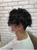 波巻きパーマスタイル