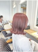 【EIGHT渡辺】切りっぱなしボブ×ローズピンク