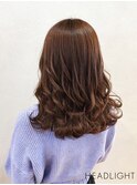 秋カラー×オレンジベージュ×切りっぱなしミディアム