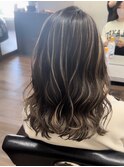イメチェンヘアスタイル/ハイライトカラー/ダークアッシュ/大船
