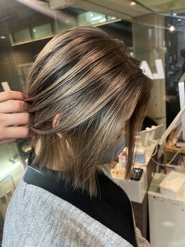 ラフ(LAFF) #黒髪#ボブルフ#ネビージュ#小顔#ワンレン