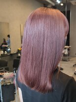 ルーツ(Roots)&nbsp;抜け感可愛いミルクティーピンク/ダブルカラー/1ブリーチカラー