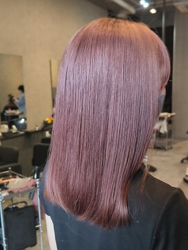 ルーツ(Roots) 抜け感可愛いミルクティーピンク/ダブルカラー/1ブリーチカラー