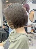 ナチュラルボブショートミニボブダブルカラーハイライトブリーチ