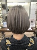ホワイトグレー×ボブ☆