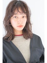 ガリカ 大名(Gallica)&nbsp;<オバマ>垢抜けバングゆるふわミディアムに透明感ブラウンカラー