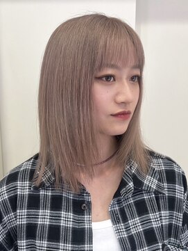 ロア 福岡天神本店(LORE) グレージュカラーレイヤーカットダブルカラーケアブリーチ