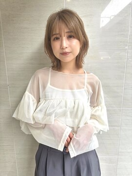 オーロ(ORO) 20代30代40代ミルクティーベージュボブデザインカラー