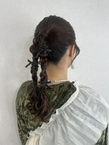 ヘアセット専門店 ナゴミ 渋谷店(nagomi)&nbsp;ツイン編みポニー