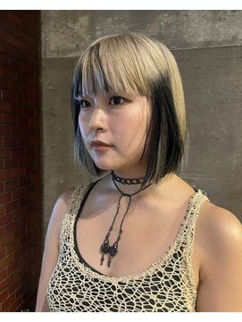 チクロ(ticro) 【チクロ】ハイトーンボブ/デザインカラー/ローライト