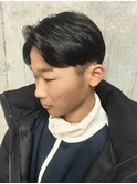 ビジネス ショートカット ツーブロック マッシュ 束感 メンズ