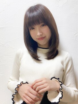 リジェール 高辻店 小顔効果◎内巻きレイヤーセミディ