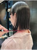 ブルーシルバーアッシュブルージュ透明感