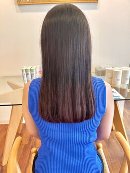 バビ デザイン(Vavi design)の写真/大人気♪酸性ストレートで髪質改善☆エイジング毛でのパサつき広がりを抑え艶艶で収まりの髪へ☆