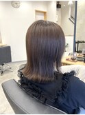 20代30代40代50代外ハネボブ×グレージュカラー