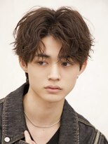 ルーシー 渋谷(LUCEY) センターパートフェザーパーマシャドウパーマメンズパーマ