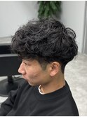 色気スペインカール/大人メンズパーマ/無造作パーマ/秦野