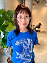 ロカリタ キョウト 河原町三条店(ROCAReTA kyoto) ハッシュカット ボルドーカラー シャギーバング