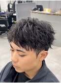 ピンパーマツイストスパイラル縦落ちパーマスパイキーショート