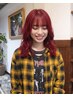 【暗髪でも抜け感/重く見せない透明感】垢抜けカット+アディクシーカラー