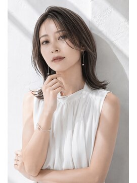 アッシュ 学芸大学店(Ash) セミロング/大人女性/グレージュ/白髪ぼかし/脱白髪染め