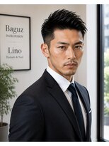 MEN's Baguz MEN'Sカット/ MEN'Sパーマ/ MEN'Sカラー ワイルドアップバング束感メンズショート