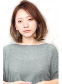 大人かわいい無造作ルーズボブ 伸ばしかけにおすすめ