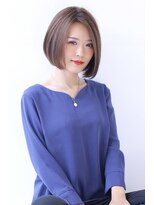 オーロ 宝塚店(ORO)&nbsp;20代30代40代透明感マロンベージュニュアンスカラーAラインボブ