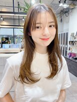 ファンナギンザ(FaNNa ginza) シースルーバング/ブリーチなしカラー/グレージュ/ブルージュ