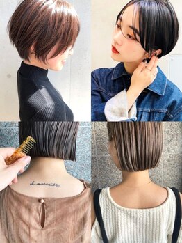 【カット+最新カラー\6400～】ショート/ボブStyleに個性と顔回りの可愛さをプラス☆話題のイルミナ取扱い♪