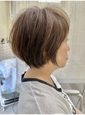【number山崎友雅】絶壁解消ショート/脱白髪染め/ハイライト