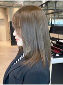 美髪グレージュカラーカーキベージュグレーベージュ_ba499191