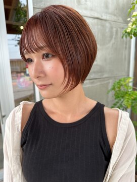 美容室 ビ フェスカ(B FESCA) ショートボブ☆ピンク☆小顔な顔周り