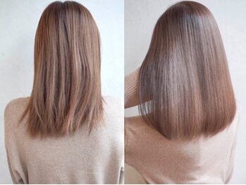 ヘアーラウンジ ハピル(Hair lounge Hapir)の写真/"2025夏/新規限定"【圧倒的浸透力】リンゴ幹細胞トリートメント+M3DカラーTr+カット ¥23900→¥19120