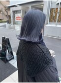 シアーブラック　ブルージュ　ブルーブラック透明感カラー外はね