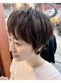 こなれ感ショートヘア｜40代向けナチュラル白髪染め