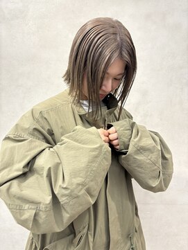 オンドバイサク(ondo by Saku) ミルクティーベージュ/ブリーチカラー/ボブ/20代