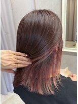 ラメル(RAMEL)&nbsp;ピンクインナーカラー＋白髪染めカラー