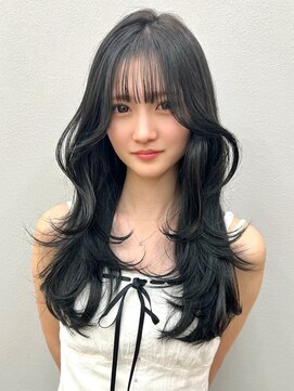 ロンドイディールバンダイ 新潟万代(Lond ideal) レイヤーカット×グレーブラック