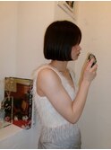 ＊ぱっつんボブ×ナチュラルストレート＊